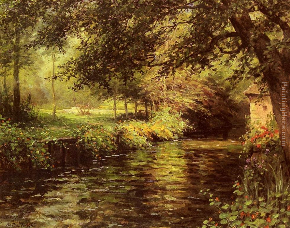 A Sunny Morning At Beaumont-Le-Roger painting - Louis Aston Knight A Sunny Morning At Beaumont-Le-Roger art painting